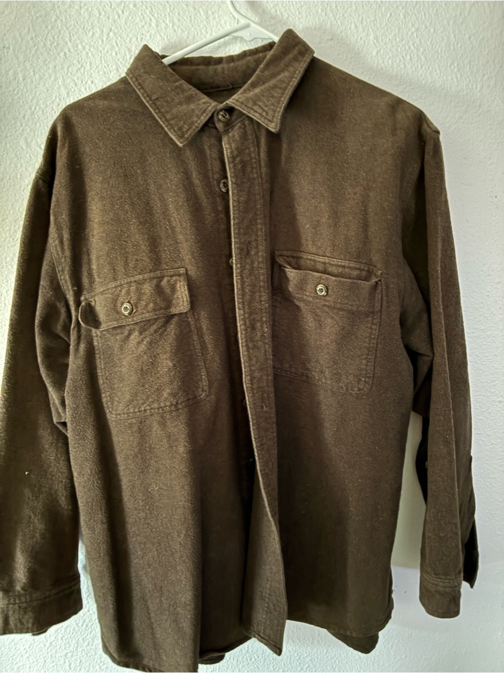 Field & Stream Brown Button-Up Shirt Jacket